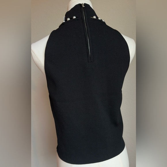 House of Harlow 1960 Black Pearl-Embellished Top Size SP New With Tags - Picture 3 of 7